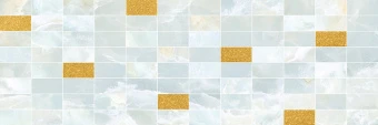 Eden Декор мозаичный светло-голубой золото MM60156 20х60