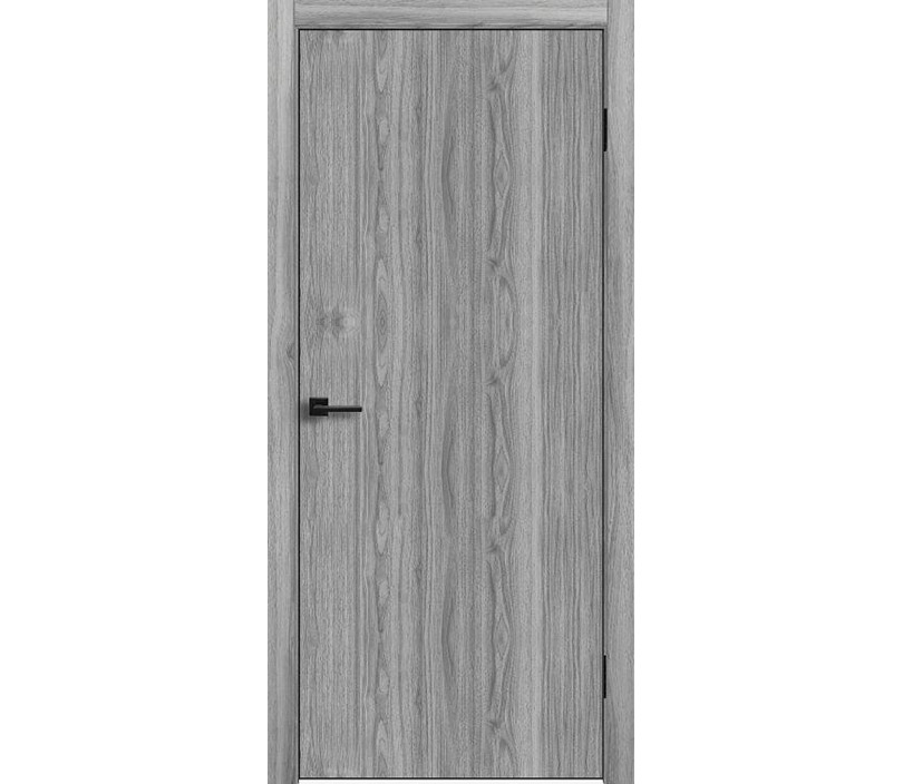 Влагостойкая дверь экошпон EtaDoor глухая одностворчатая Санторини серый