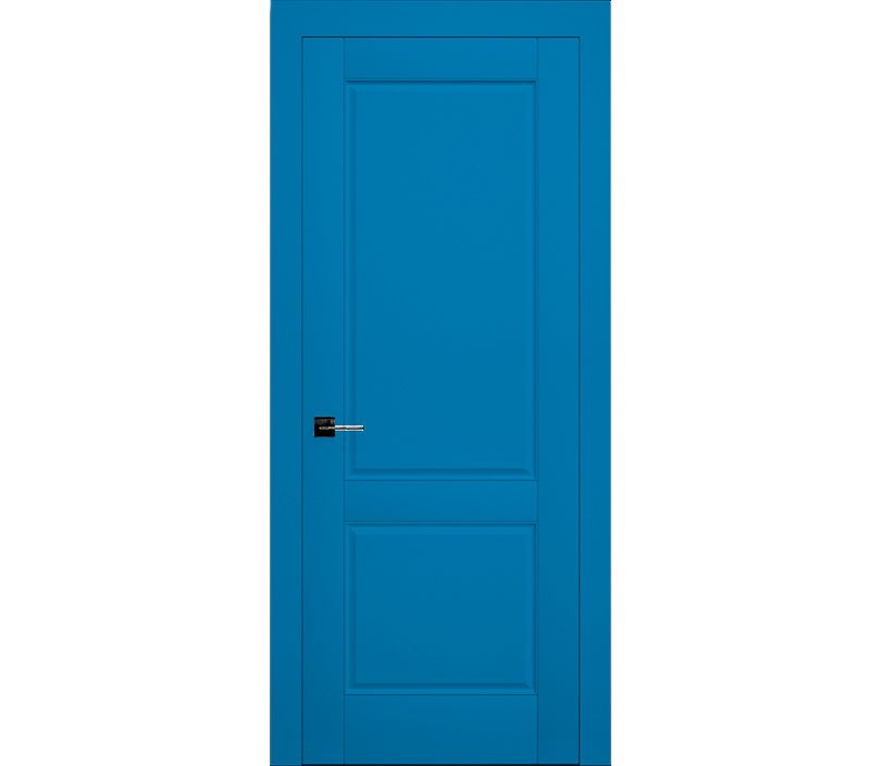 Дверь межкомнатная глухая Лондон ДГ2 голубая