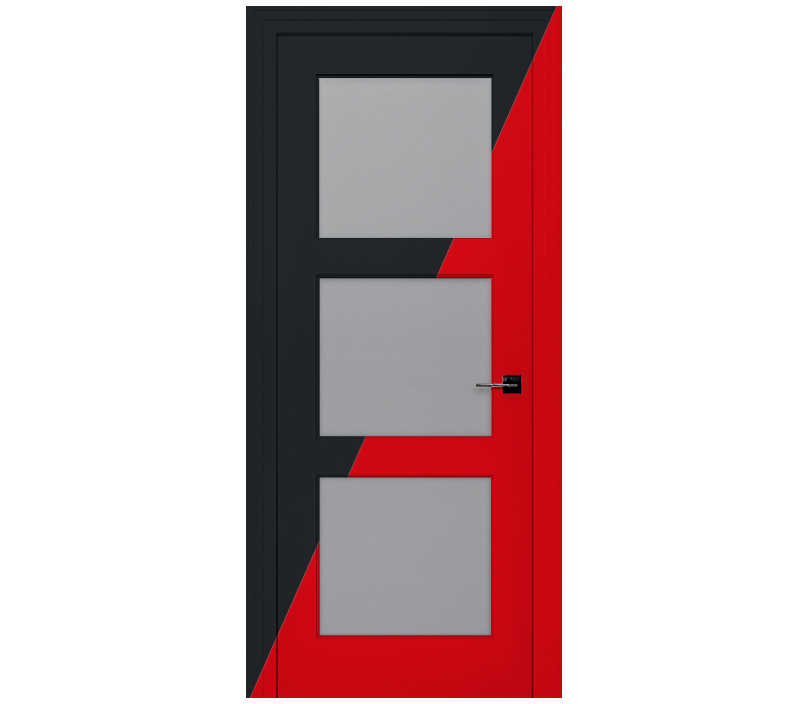 Дверь межкомнатная со стеклом Римини ДО6 черная