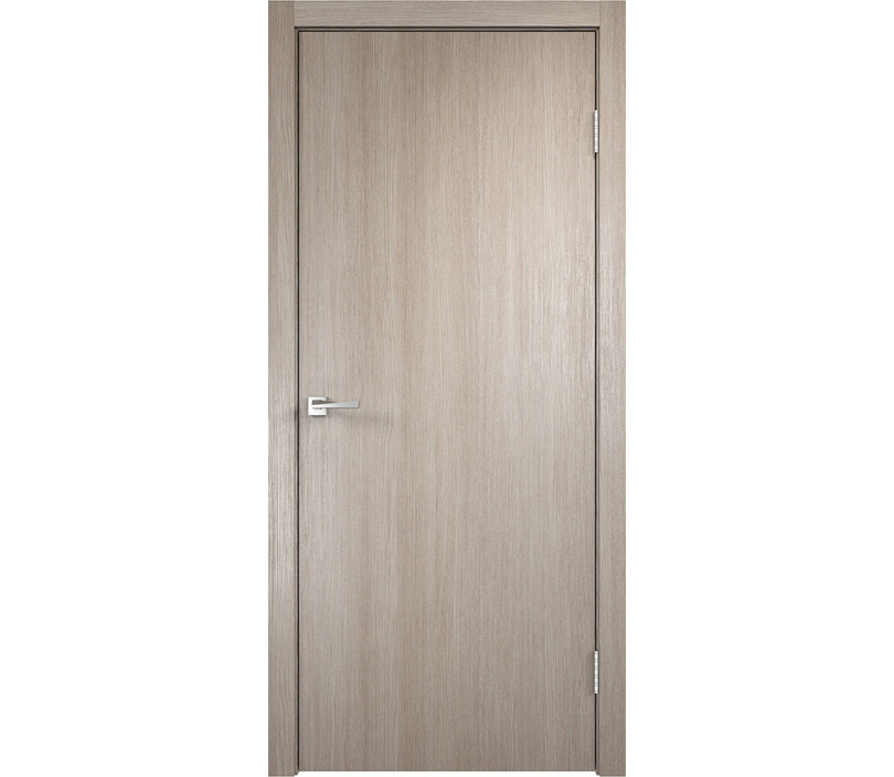 Влагостойкая дверь экошпон EtaDoor глухая одностворчатая капучино