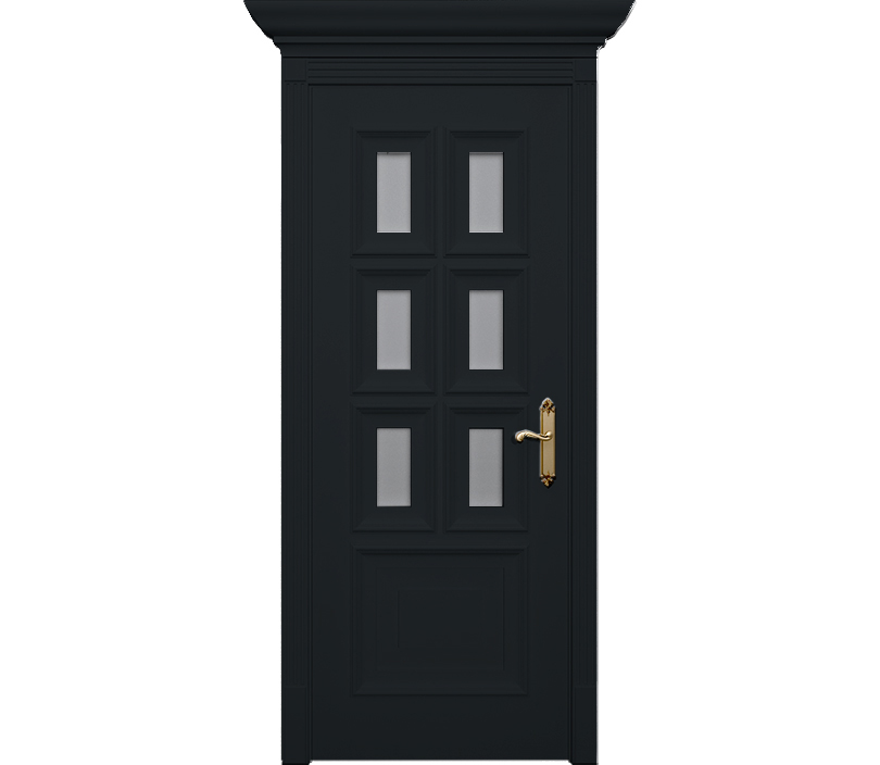 Дверь межкомнатная со стеклом Неаполь ДО1 черная