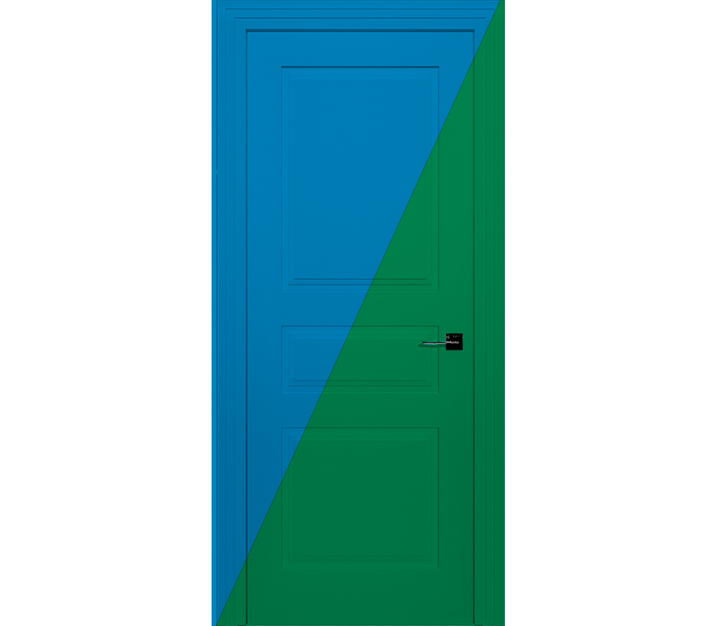 Дверь межкомнатная глухая Римини ДГ3 голубая