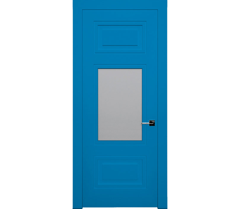 Дверь межкомнатная со стеклом Гранада лайт ДО5 голубая