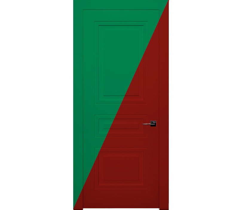 Дверь межкомнатная глухая двухцветная в эмали Гранада ДГ3