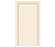 Влагостойкая дверь ПВХ EtaDoor глухая кремовая маятниковая одностворчатая с алюминиевой кромкой